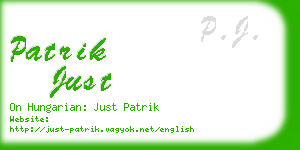 patrik just business card